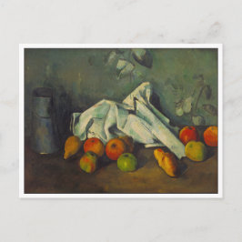 Cartão Postal Lata de Leite e Maçãs por Cezanne