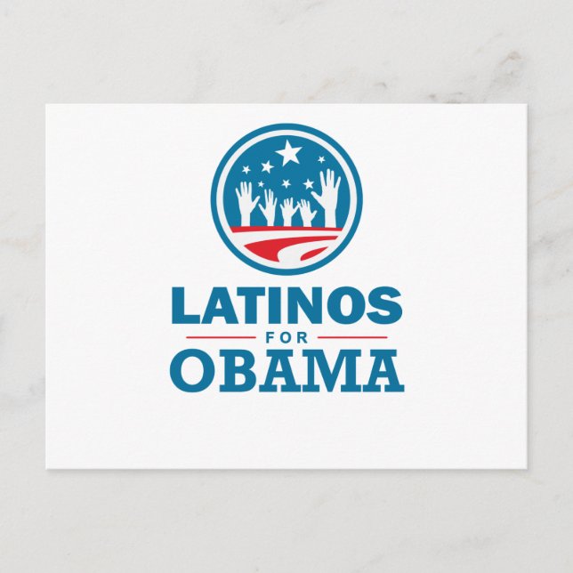 Cartão Postal Latinos para Obama (Frente)