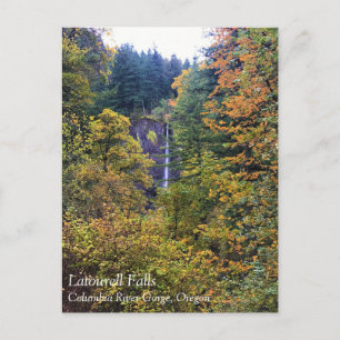 Cartão Postal Latourell Falls, Columbia River Gorge, Posto Orego
