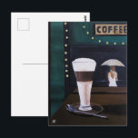 Cartão Postal Latte Macchiato Painting by Alfred Fox<br><div class="desc">Painting of "Latte Macchiato" by Alfred Fox . Collectable Postcard . alfred_fox_art @ Zazzle</div>