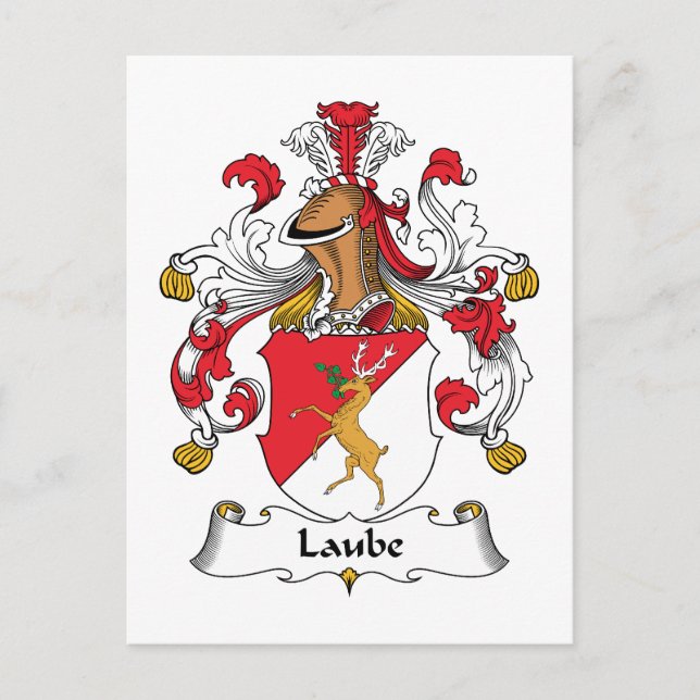 Cartão Postal Laube Family Crest (Frente)