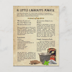 Cartão Postal Lava Chão de Marie Laveau para o Sucesso Empresari