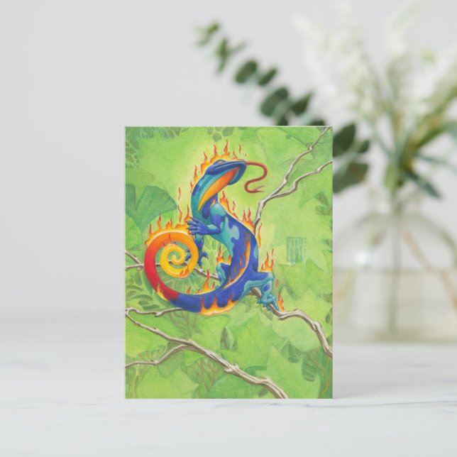 Cartão Postal Lava Salamander (Em pé/Frente)