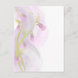 Cartão Postal Lavagem de Aquarela Rosa Pálida