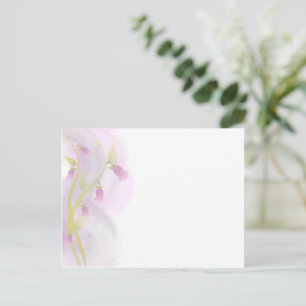 Cartão Postal Lavagem de Aquarela Rosa Pálida