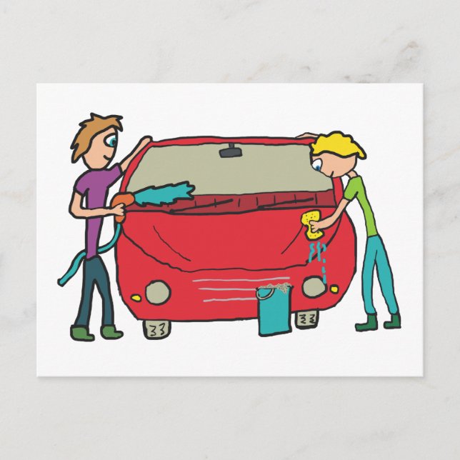 Cartão Postal Lavagem de Carros (Frente)