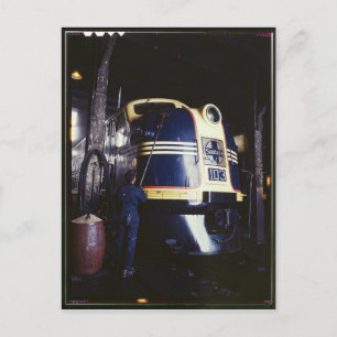 Cartão Postal Lavagem locomotiva 1939