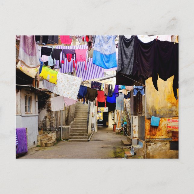 Cartão Postal Lavagem pendurada para secar (Frente)