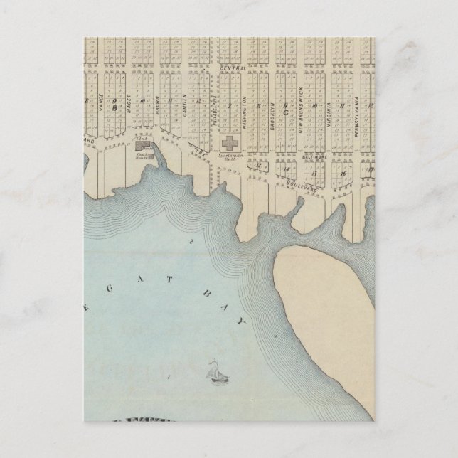 Cartão Postal Lavallette City by Sea, Squan Beach, NJ (Frente)