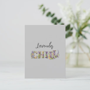 Cartão Postal Lavanda Chill