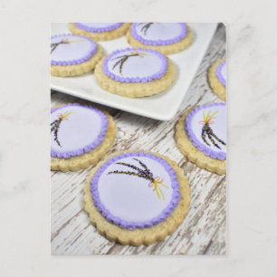 Cartão Postal Lavanda Fotografia comida Cookies Atalhos