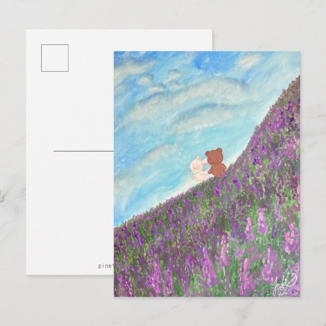 Cartão Postal "Lavender Memory" Postcard & Envelope Set (Frente/Verso)