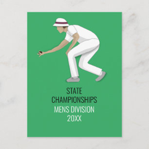 Cartão Postal Lawn Bowls