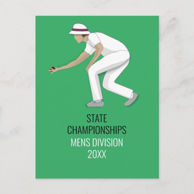 Cartão Postal Lawn Bowls (Frente)