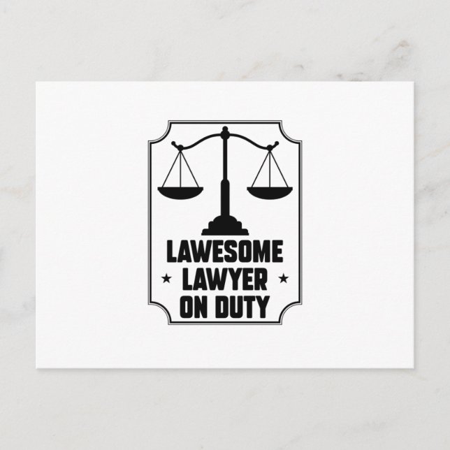Cartão Postal Lawyer Sayings | Law Attorney Judge Students Gift (Frente)