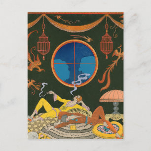 Cartão Postal Lazy de George Barbier