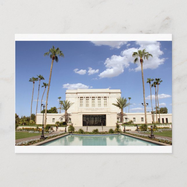Cartão Postal lds mesa arizona temple foto mormon (Frente)