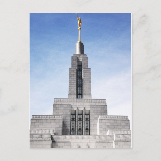 Cartão Postal lds mórmons draper ut templo pináculo (Frente)