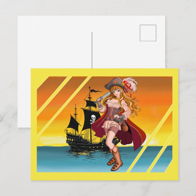 Cartão Postal Le belle pirate. (Frente/Verso)