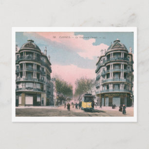Cartão Postal Le Boulevard Carnot, Cannes, França Vintage
