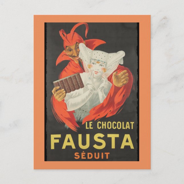 Cartão Postal Le Chocolat Fausta Seduit (Frente)