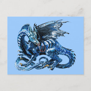 Cartão Postal Le dragon bleu -