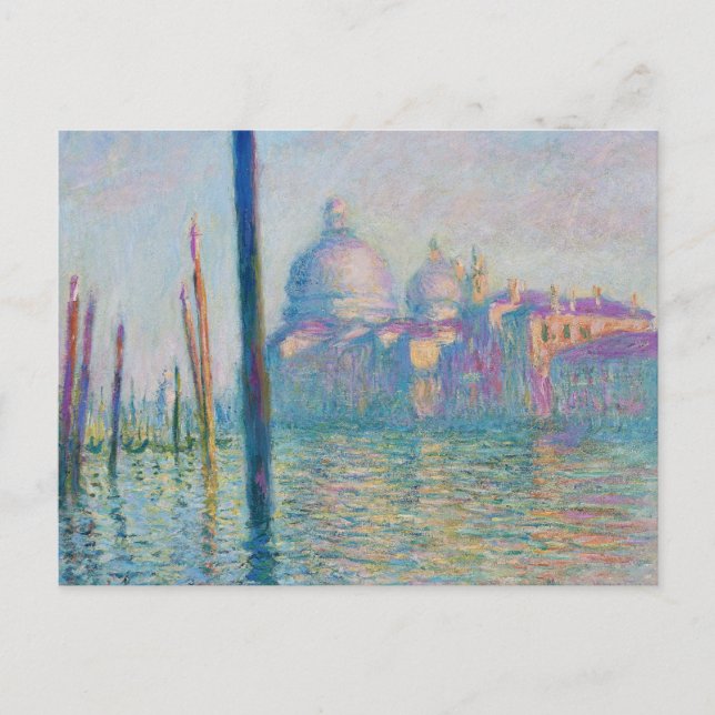 Cartão Postal Le Grand Canal, Veneza por Claude Monet (1908) (Frente)
