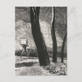 Cartão Postal Le Joueur (O Jogador) por Odilon Redon