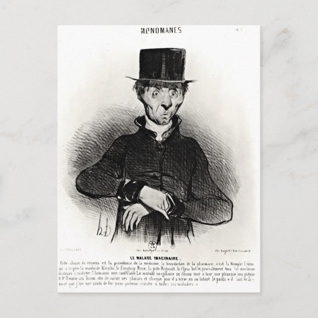 Cartão Postal Le Malade Imaginaire, da série (Frente)