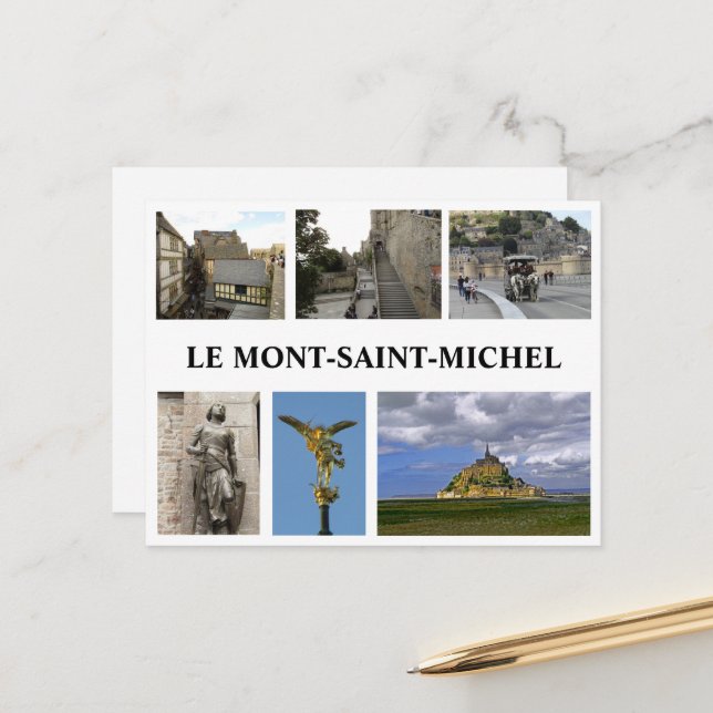 Cartão Postal Le Mont Santo Michael, França (Frente/Verso In Situ)