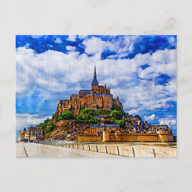 Cartão Postal Le Mont Santo Michel, França (Frente)