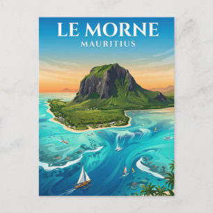 Cartão Postal Le Morne Brabant, Le Morne, Rio Preto