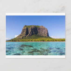 Cartão Postal Le Morne Brabant Maurícia com panorâmica marítima