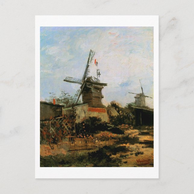 Cartão Postal Le Moulin de Blute-Fin, Vincent van Gogh (Frente)