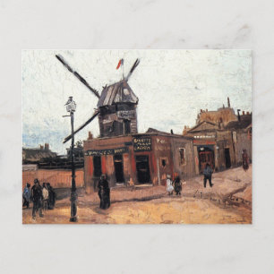 Cartão Postal Le Moulin de la Galette por Vincent van Gogh