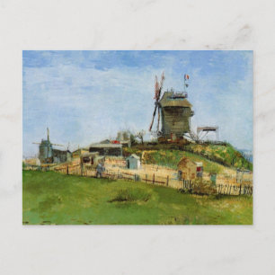 Cartão Postal Le Moulin de la Galette por Vincent van Gogh