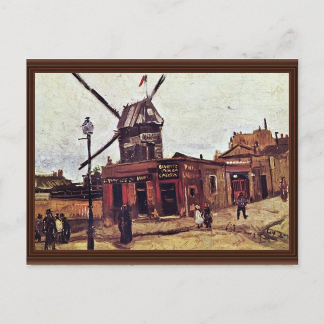 Cartão Postal Le Moulin De La Galette Por Vincent Van Gogh (Frente)
