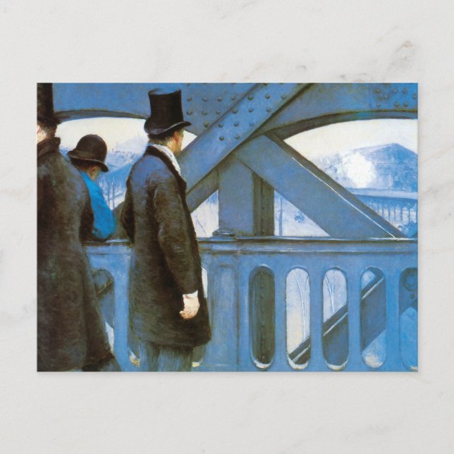 Cartão Postal Le Pont de l'Europe por Gustave Caillebotte (Frente)
