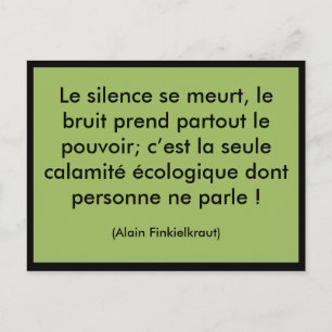 Cartão Postal Le silence se meurt
