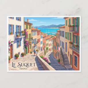 Cartão Postal Le Suquet Cannes França