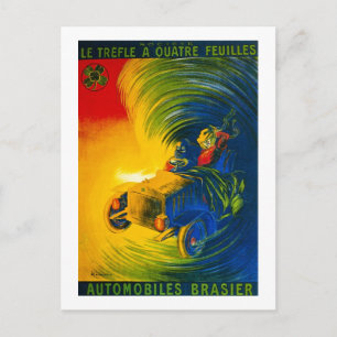 Cartão Postal Le Trefle A Quatre Feuilles - Automóveis Brasier