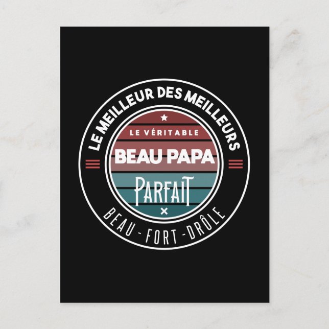 Cartão Postal Le véritable beau papa parfait (Frente)