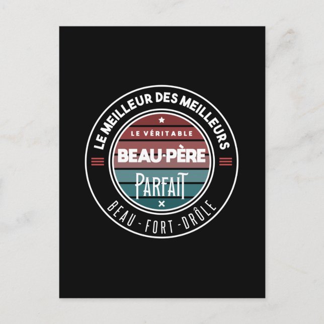 Cartão Postal Le véritable beau père parfait (Frente)