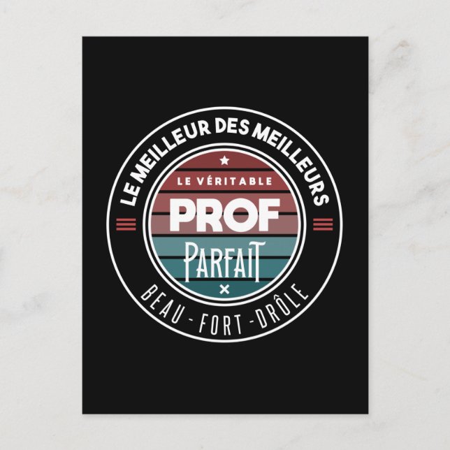 Cartão Postal Le véritable prof parfait (Frente)