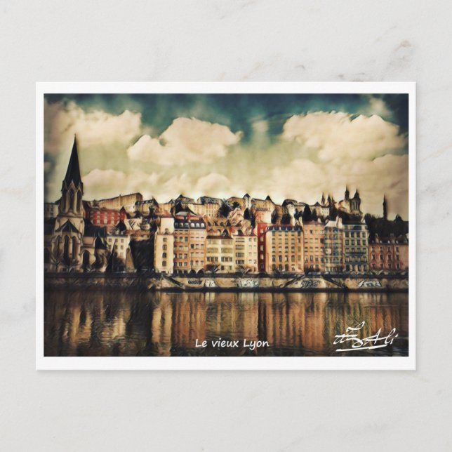 Cartão Postal Le vieux Lyon  (Frente)