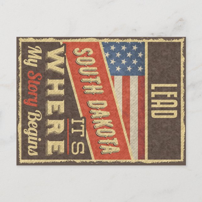 Cartão Postal Lead Dakota do Sul (Frente)