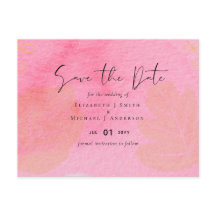 Leah G Orçamento Pink Peach Watercolor Abstrac