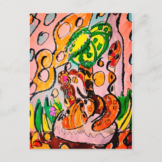 Cartão Postal Leão apenas relaxa (Frente)