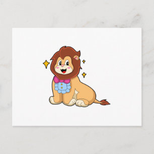 Cartão Postal Leão como Cavalheiro com Gravata.PNG
