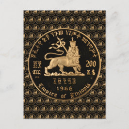Cartão Postal Leão de Judah - Império da Etiópia - Cartão-postal